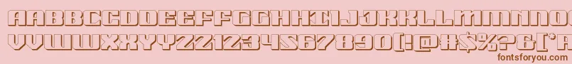 21gunsalute3d Font – Brown Fonts on Pink Background