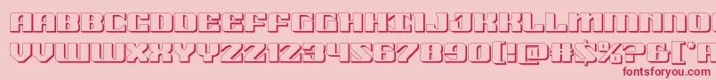 21gunsalute3d Font – Red Fonts on Pink Background