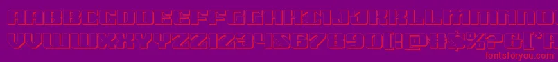 21gunsalute3d Font – Red Fonts on Purple Background