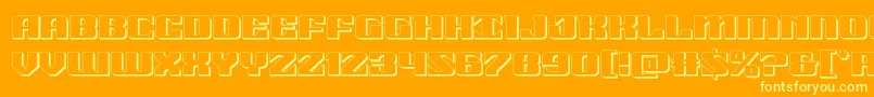 21gunsalute3d Font – Yellow Fonts on Orange Background