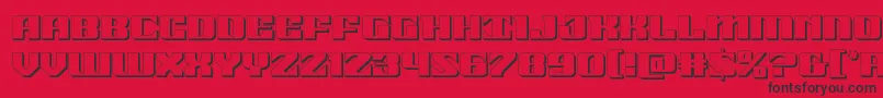 21gunsalute3d Font – Black Fonts on Red Background