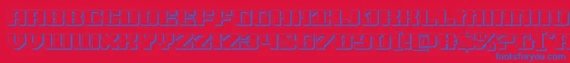 21gunsalute3d Font – Blue Fonts on Red Background