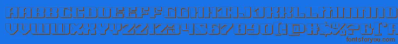 21gunsalute3d Font – Brown Fonts on Blue Background