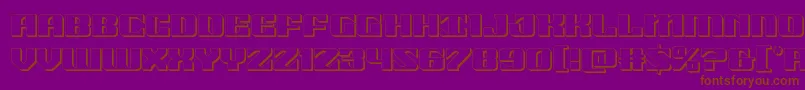 21gunsalute3d Font – Brown Fonts on Purple Background