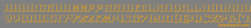 21gunsalute3d Font – Orange Fonts on Gray Background