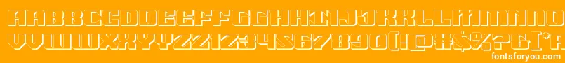 21gunsalute3d Font – White Fonts on Orange Background