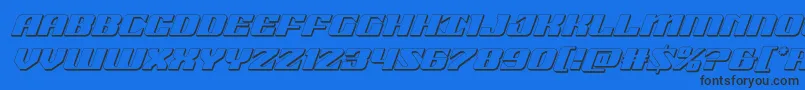 21gunsalute3dital Font – Black Fonts on Blue Background