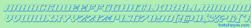21gunsalute3dital Font – Blue Fonts on Green Background