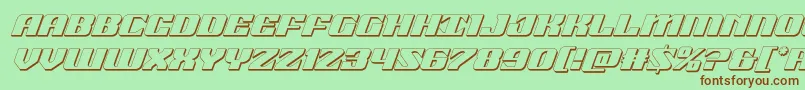 21gunsalute3dital Font – Brown Fonts on Green Background