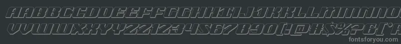 Шрифт 21gunsalute3dital – серые шрифты на чёрном фоне