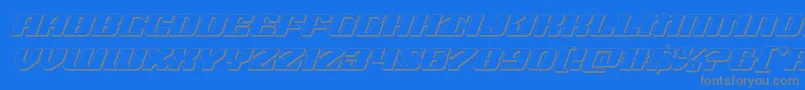 21gunsalute3dital Font – Gray Fonts on Blue Background