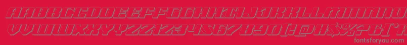 21gunsalute3dital Font – Gray Fonts on Red Background