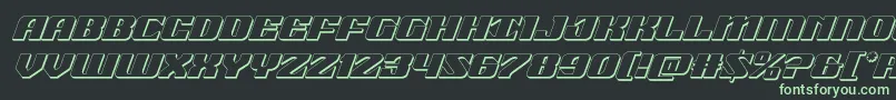 21gunsalute3dital Font – Green Fonts on Black Background