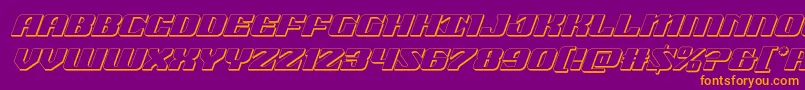 21gunsalute3dital Font – Orange Fonts on Purple Background