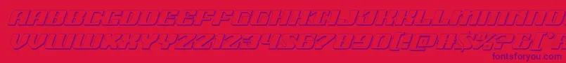 21gunsalute3dital Font – Purple Fonts on Red Background