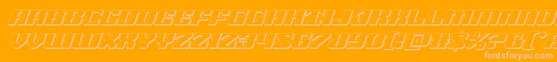 21gunsalute3dital Font – Pink Fonts on Orange Background