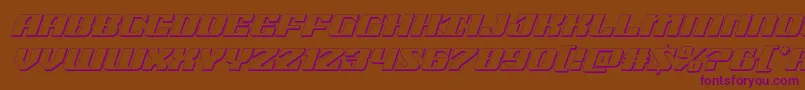 21gunsalute3dital Font – Purple Fonts on Brown Background