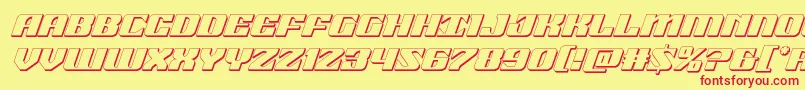 21gunsalute3dital Font – Red Fonts on Yellow Background