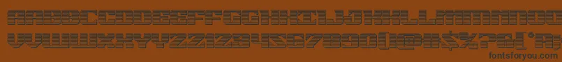 21gunsalutechrome Font – Black Fonts on Brown Background