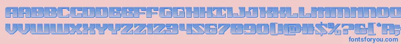 21gunsalutechrome Font – Blue Fonts on Pink Background