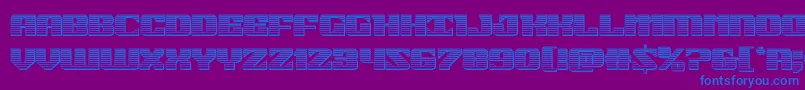 21gunsalutechrome Font – Blue Fonts on Purple Background
