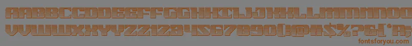 21gunsalutechrome Font – Brown Fonts on Gray Background