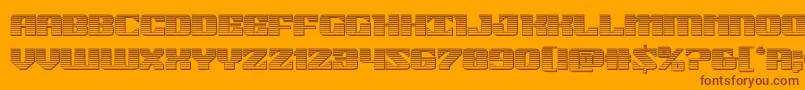 21gunsalutechrome Font – Brown Fonts on Orange Background