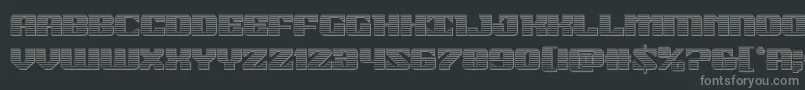 21gunsalutechrome Font – Gray Fonts on Black Background