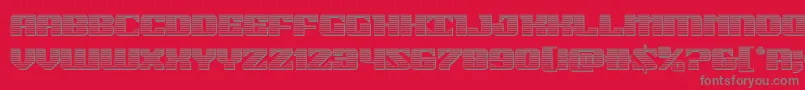 21gunsalutechrome Font – Gray Fonts on Red Background
