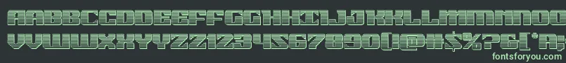 21gunsalutechrome Font – Green Fonts on Black Background
