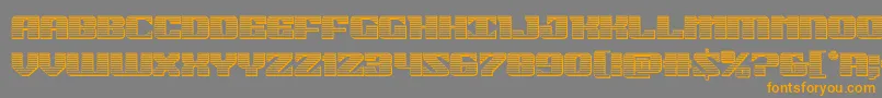 21gunsalutechrome Font – Orange Fonts on Gray Background