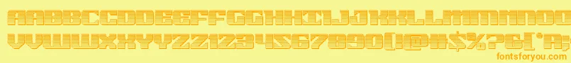 21gunsalutechrome Font – Orange Fonts on Yellow Background