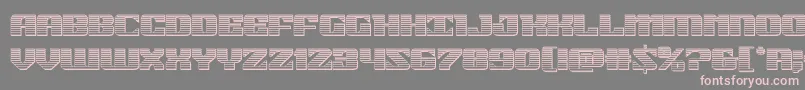 21gunsalutechrome Font – Pink Fonts on Gray Background