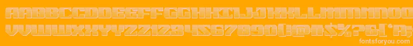 21gunsalutechrome Font – Pink Fonts on Orange Background