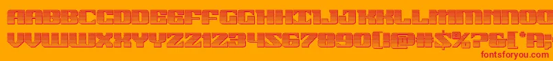 21gunsalutechrome Font – Red Fonts on Orange Background