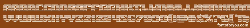 21gunsalutechrome Font – White Fonts on Brown Background