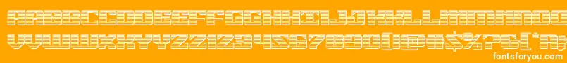 21gunsalutechrome Font – White Fonts on Orange Background