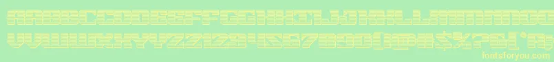 21gunsalutechrome Font – Yellow Fonts on Green Background