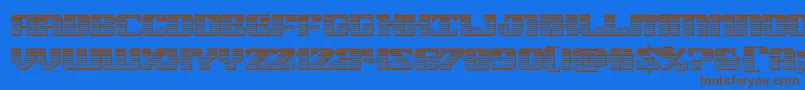 21gunsalutechrome Font – Brown Fonts on Blue Background