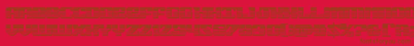 Czcionka 21gunsalutechrome – brązowe czcionki na czerwonym tle