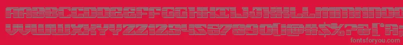21gunsalutechrome Font – Gray Fonts on Red Background