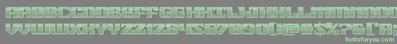 21gunsalutechrome Font – Green Fonts on Gray Background