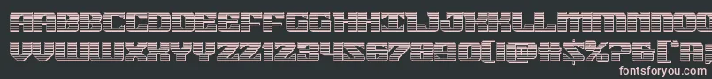 21gunsalutechrome-fontti – vaaleanpunaiset fontit mustalla taustalla