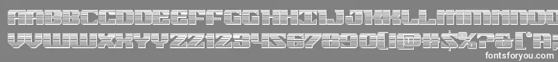 フォント21gunsalutechrome – 灰色の背景に白い文字