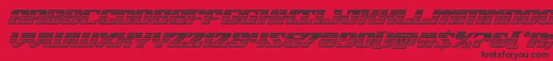 21gunsalutechromeital Font – Black Fonts on Red Background