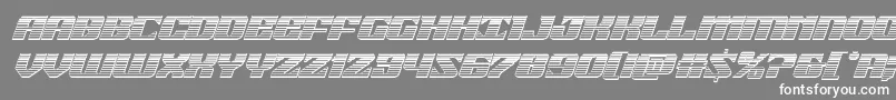 21gunsalutechromeital Font – White Fonts on Gray Background