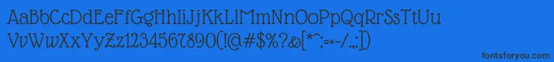 GlassantiquaRegular Font – Black Fonts on Blue Background