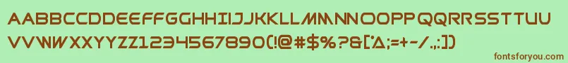 Prometheanboldcond Font – Brown Fonts on Green Background