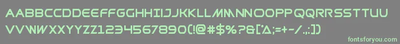フォントPrometheanboldcond – 灰色の背景に緑のフォント