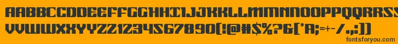 21gunsalutecond Font – Black Fonts on Orange Background